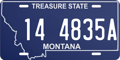 MT license plate 144835A