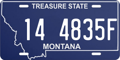 MT license plate 144835F