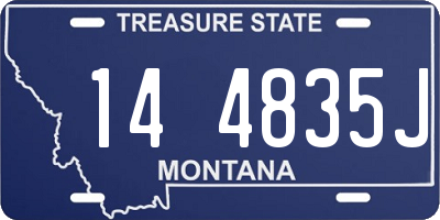 MT license plate 144835J
