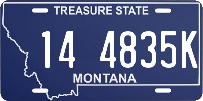 MT license plate 144835K