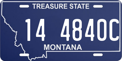 MT license plate 144840C