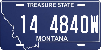 MT license plate 144840W