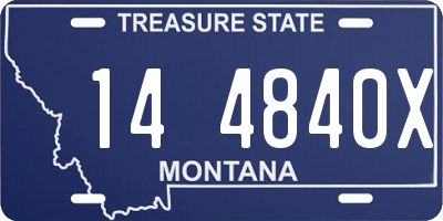 MT license plate 144840X