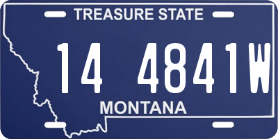 MT license plate 144841W