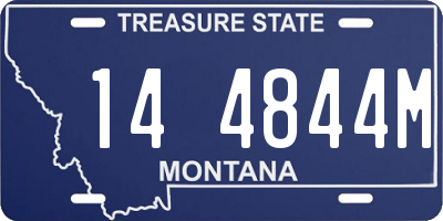MT license plate 144844M