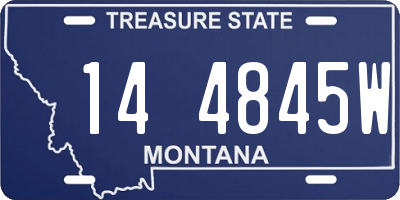 MT license plate 144845W