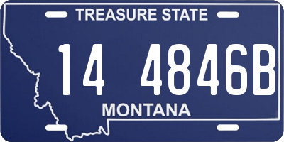 MT license plate 144846B