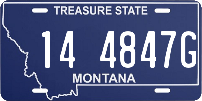 MT license plate 144847G