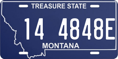 MT license plate 144848E