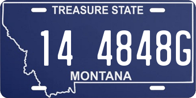 MT license plate 144848G
