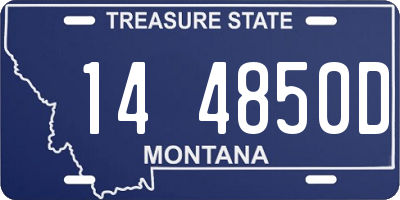 MT license plate 144850D