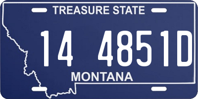 MT license plate 144851D