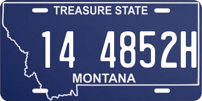 MT license plate 144852H