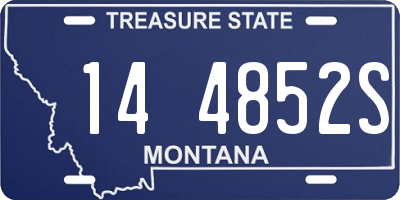 MT license plate 144852S