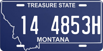 MT license plate 144853H