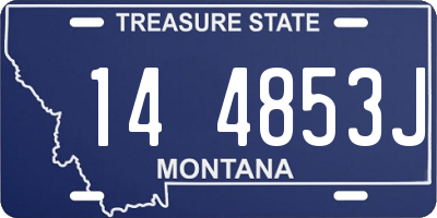 MT license plate 144853J
