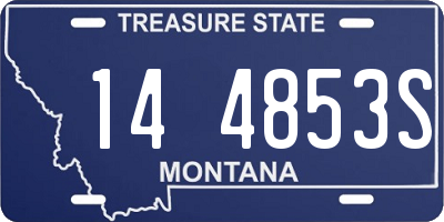 MT license plate 144853S