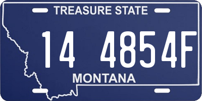 MT license plate 144854F
