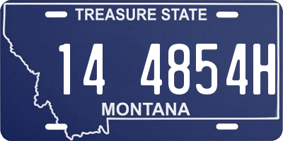 MT license plate 144854H