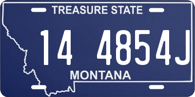 MT license plate 144854J