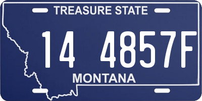 MT license plate 144857F
