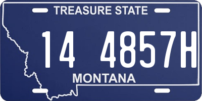 MT license plate 144857H