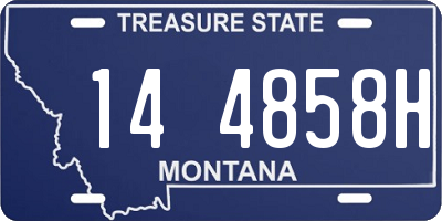 MT license plate 144858H
