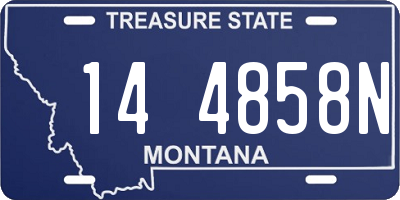 MT license plate 144858N