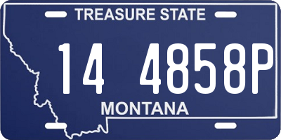 MT license plate 144858P