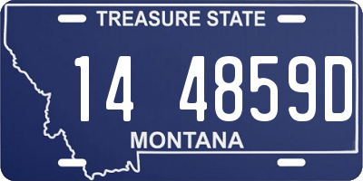 MT license plate 144859D