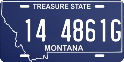 MT license plate 144861G
