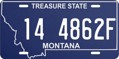 MT license plate 144862F