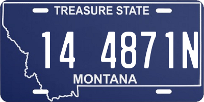 MT license plate 144871N