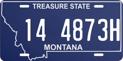 MT license plate 144873H