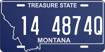 MT license plate 144874Q