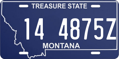 MT license plate 144875Z