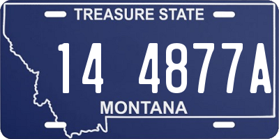MT license plate 144877A