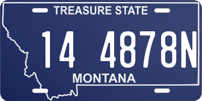 MT license plate 144878N