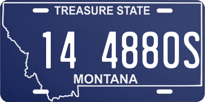 MT license plate 144880S