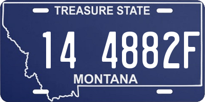 MT license plate 144882F