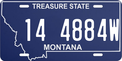 MT license plate 144884W