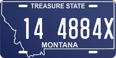 MT license plate 144884X