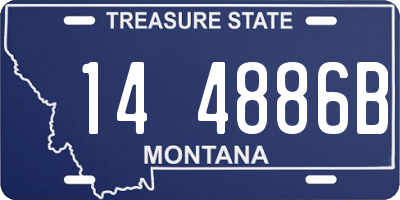 MT license plate 144886B
