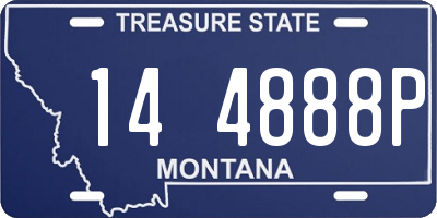 MT license plate 144888P