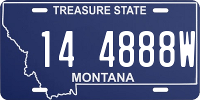 MT license plate 144888W