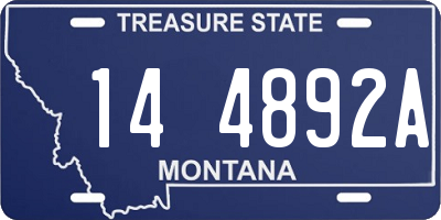MT license plate 144892A