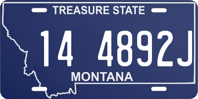 MT license plate 144892J
