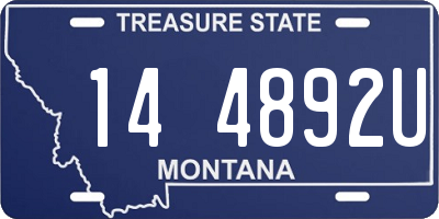 MT license plate 144892U