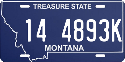MT license plate 144893K