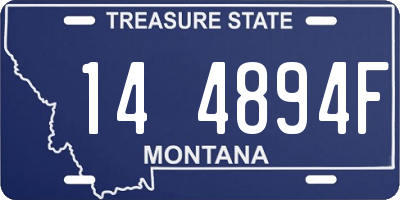 MT license plate 144894F